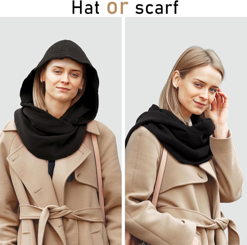 CosInStyle Women Men Fashion Pullover Scarf Hooded Scarf | Multifunctional Medieval Linen Cotton Cowl Hood Vintage Goth Cape Costume - Image 4